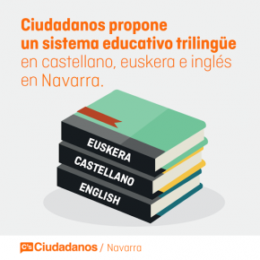 Ciudadanos Navarra apuesta por una educación no excluyente y trilingüe